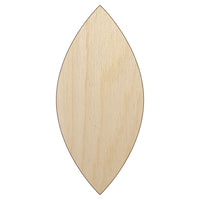 Leaf Simple Unfinished Wood Shape Piece Cutout for DIY Craft Projects