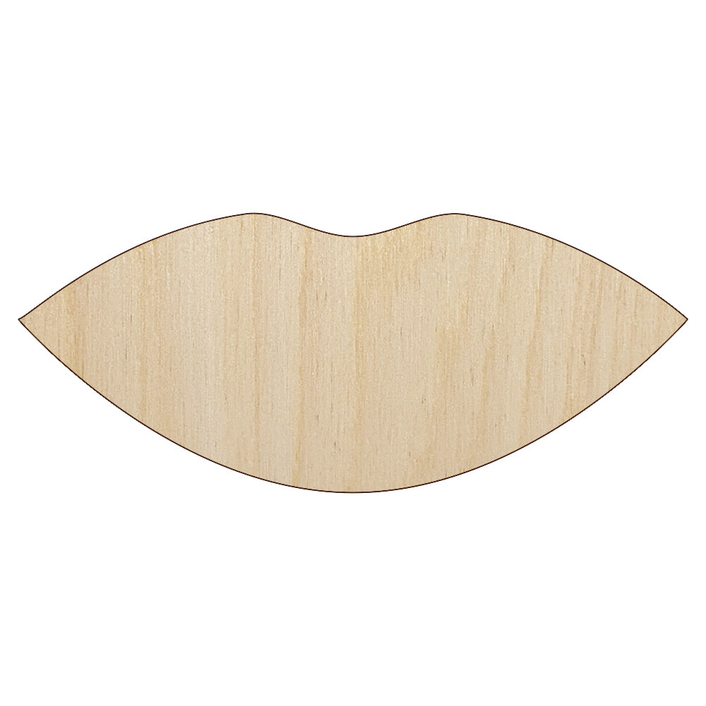 Lips Mouth Solid Unfinished Wood Shape Piece Cutout for DIY Craft Projects