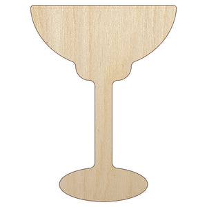 Margarita Glass Unfinished Wood Shape Piece Cutout for DIY Craft Projects