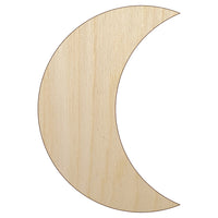 Moon Partial Unfinished Wood Shape Piece Cutout for DIY Craft Projects