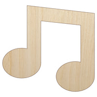 Music Eighth Notes Unfinished Wood Shape Piece Cutout for DIY Craft Projects