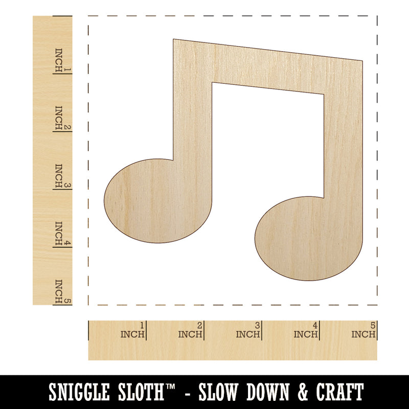 Music Eighth Notes Unfinished Wood Shape Piece Cutout for DIY Craft Projects