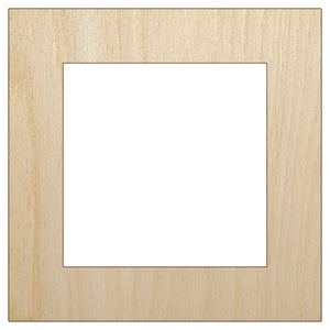 Square Box Frame Unfinished Wood Shape Piece Cutout for DIY Craft Projects