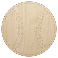 Baseball Softball Unfinished Wood Shape Piece Cutout for DIY Craft Projects