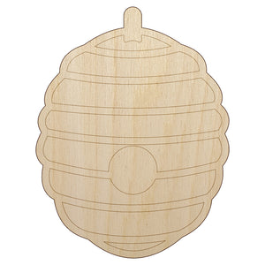 Bee Hive Unfinished Wood Shape Piece Cutout for DIY Craft Projects