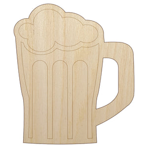 Beer Stein with Foam Unfinished Wood Shape Piece Cutout for DIY Craft Projects