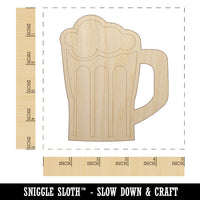 Beer Stein with Foam Unfinished Wood Shape Piece Cutout for DIY Craft Projects