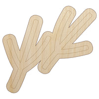 Bird Tracks Unfinished Wood Shape Piece Cutout for DIY Craft Projects