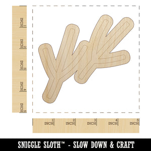 Bird Tracks Unfinished Wood Shape Piece Cutout for DIY Craft Projects