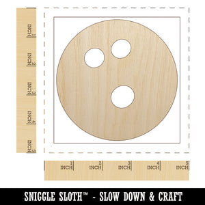Bowling Ball Unfinished Wood Shape Piece Cutout for DIY Craft Projects