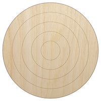 Bullseye Target Unfinished Wood Shape Piece Cutout for DIY Craft Projects