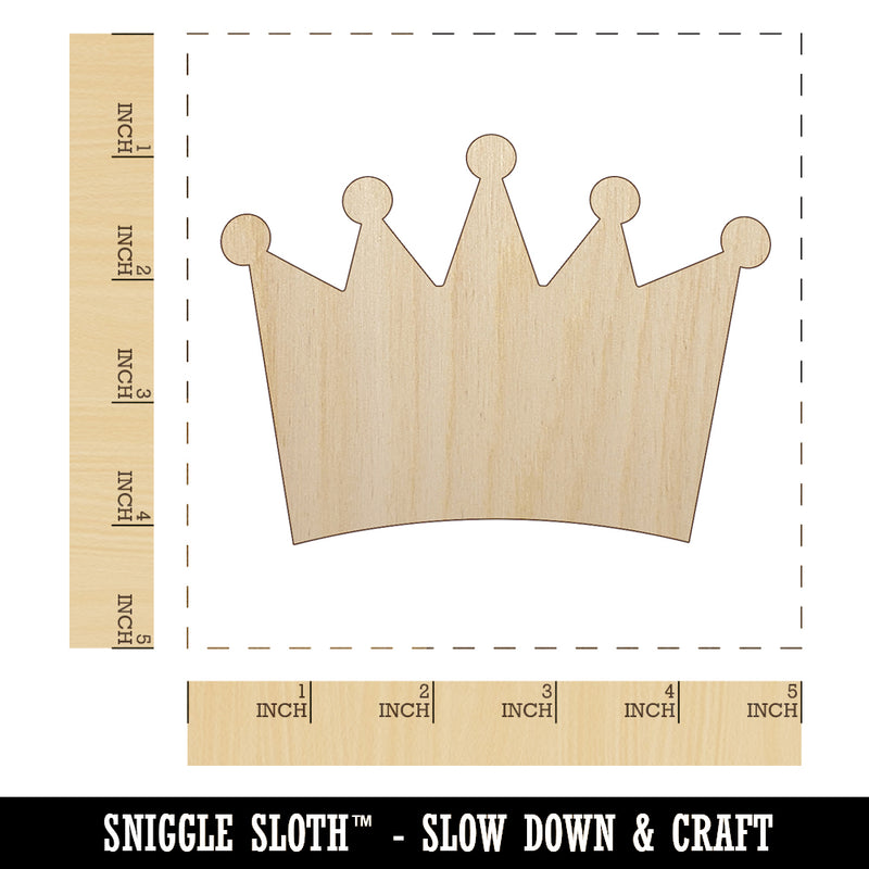 Crown King Queen Princess Unfinished Wood Shape Piece Cutout for DIY Craft Projects