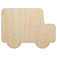 Delivery Moving Truck Unfinished Wood Shape Piece Cutout for DIY Craft Projects