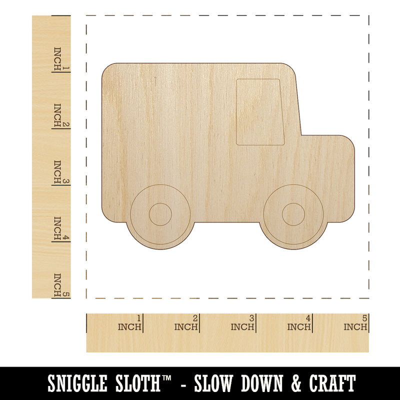 Delivery Moving Truck Unfinished Wood Shape Piece Cutout for DIY Craft Projects