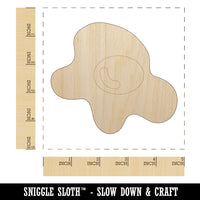 Egg Cooked Sunny Side Up Unfinished Wood Shape Piece Cutout for DIY Craft Projects