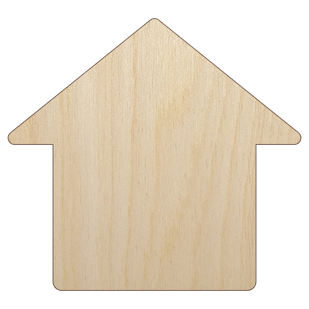 House Home Unfinished Wood Shape Piece Cutout for DIY Craft Projects