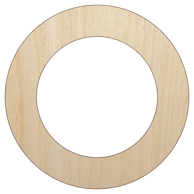 Circle Outline Unfinished Wood Shape Piece Cutout for DIY Craft Projects