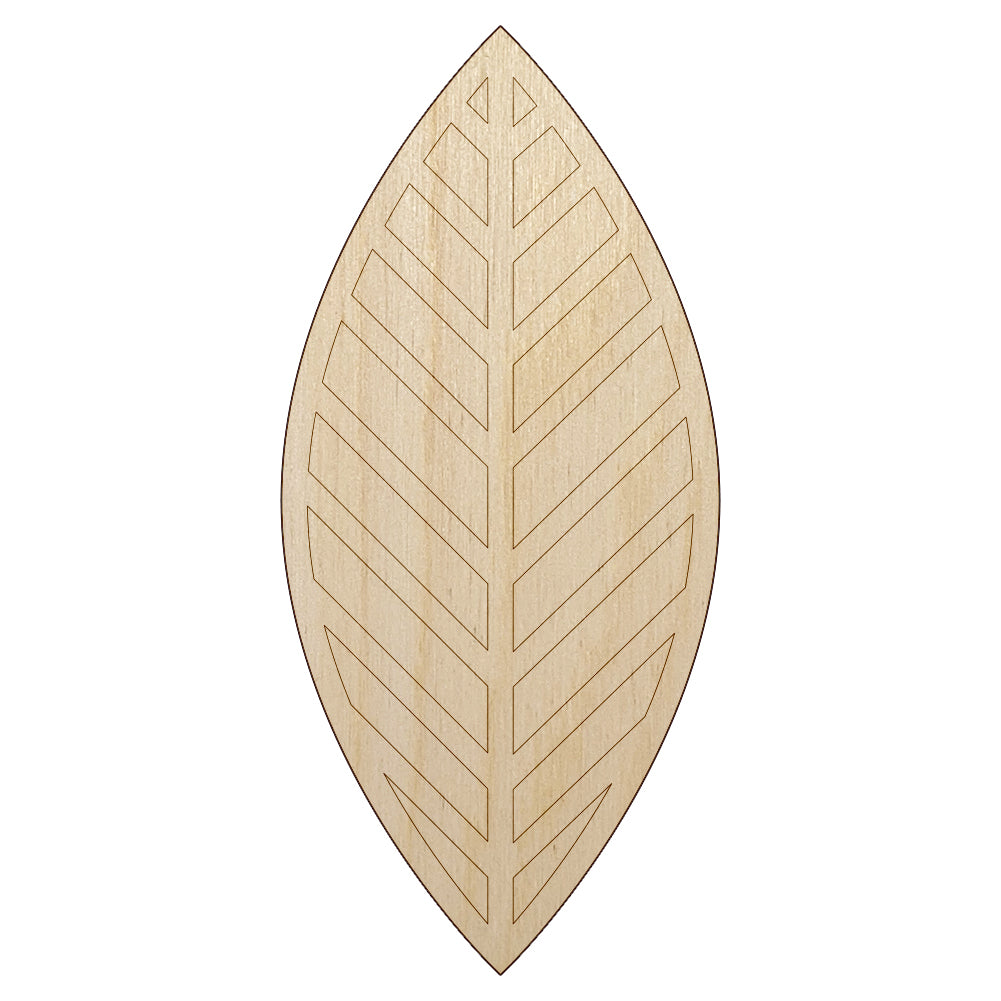 Cute Leaf Unfinished Wood Shape Piece Cutout for DIY Craft Projects