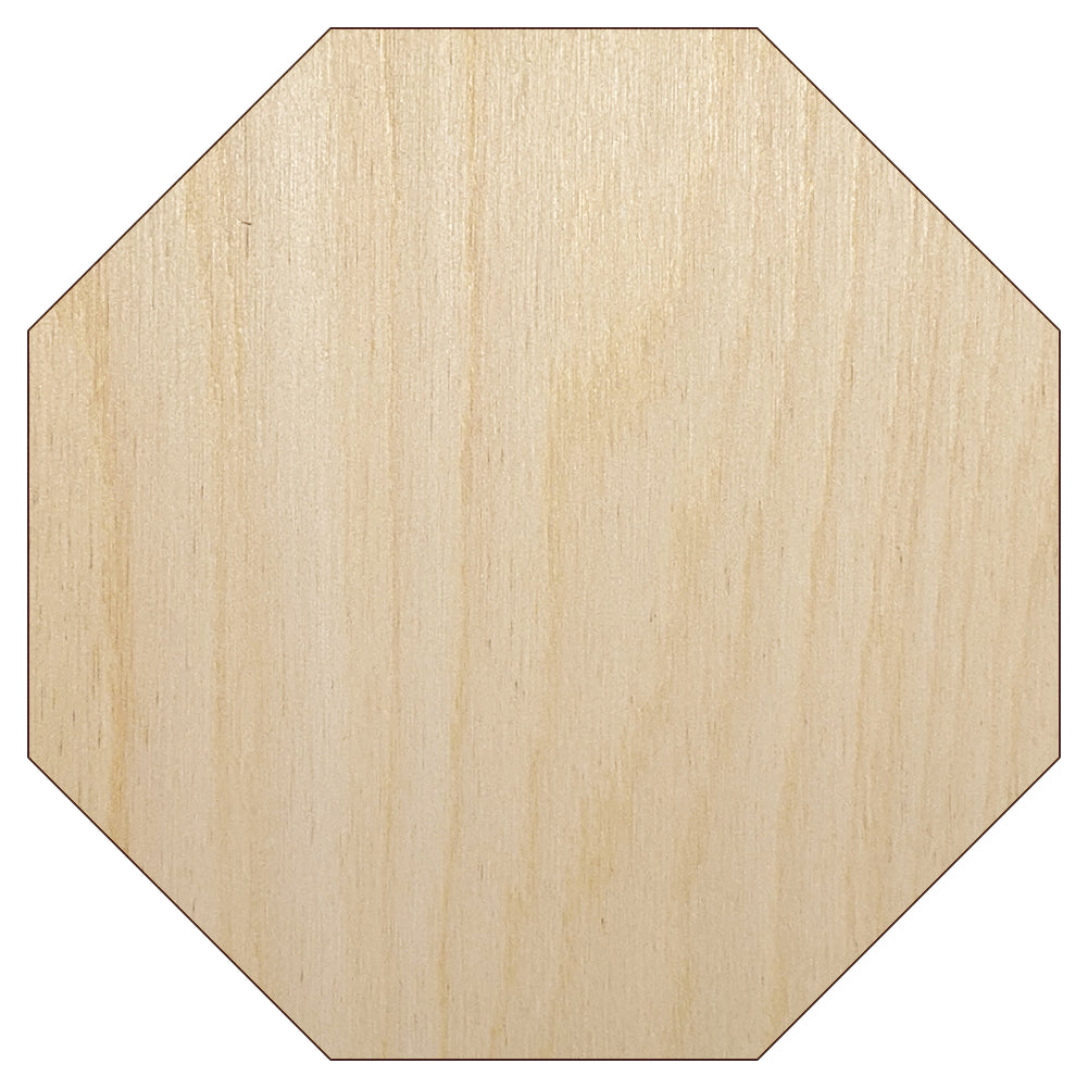 Octagon Solid Unfinished Wood Shape Piece Cutout for DIY Craft Projects