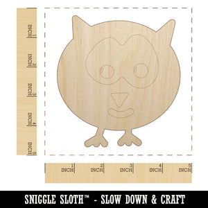 Owl Doodle Unfinished Wood Shape Piece Cutout for DIY Craft Projects