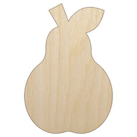 Pear Fruit Solid Unfinished Wood Shape Piece Cutout for DIY Craft Projects