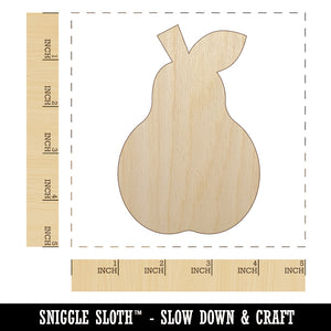 Pear Fruit Solid Unfinished Wood Shape Piece Cutout for DIY Craft Projects