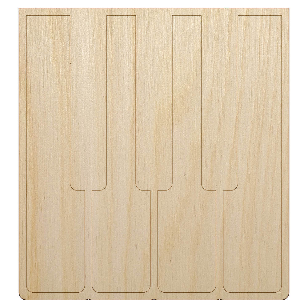 Piano Keys Music Unfinished Wood Shape Piece Cutout for DIY Craft Projects