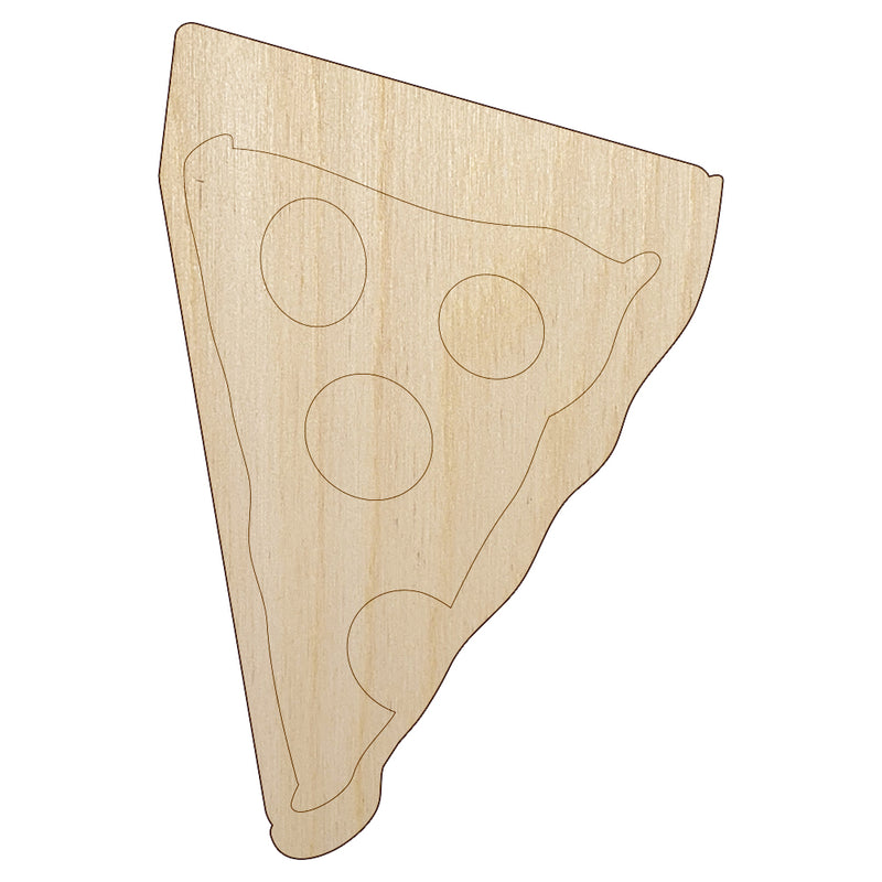 Pizza Slice Abstract Unfinished Wood Shape Piece Cutout for DIY Craft Projects