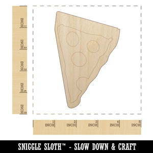 Pizza Slice Abstract Unfinished Wood Shape Piece Cutout for DIY Craft Projects