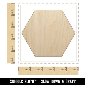 Polygon Solid Unfinished Wood Shape Piece Cutout for DIY Craft Projects