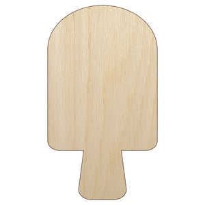 Popsicle Pop Unfinished Wood Shape Piece Cutout for DIY Craft Projects