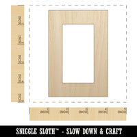 Rectangle Outline Box Frame Unfinished Wood Shape Piece Cutout for DIY Craft Projects