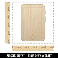 Retro Smart Phone Unfinished Wood Shape Piece Cutout for DIY Craft Projects