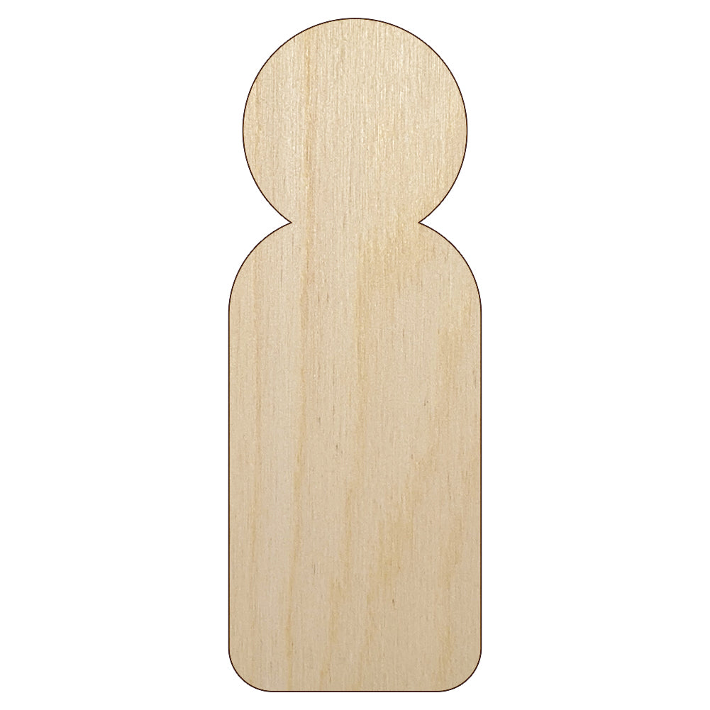 Simple Person Unisex Unfinished Wood Shape Piece Cutout for DIY Craft Projects