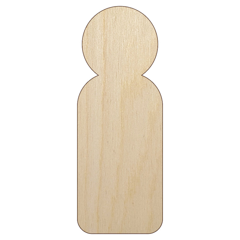 Simple Person Unisex Unfinished Wood Shape Piece Cutout for DIY Craft Projects