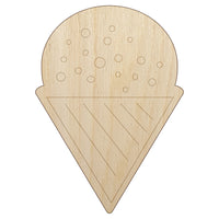 Snow Cone Shaved Ice Unfinished Wood Shape Piece Cutout for DIY Craft Projects