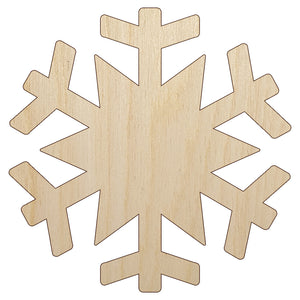Snowflake Winter Unfinished Wood Shape Piece Cutout for DIY Craft Projects