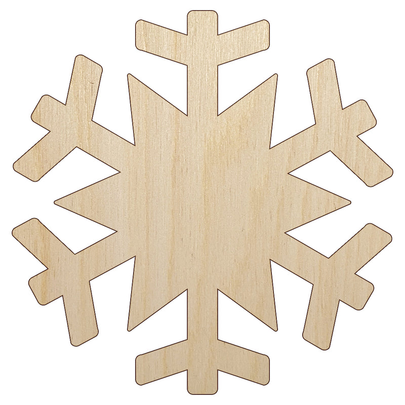 Snowflake Winter Unfinished Wood Shape Piece Cutout for DIY Craft Projects