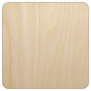 Square Rounded Corners Unfinished Wood Shape Piece Cutout for DIY Craft Projects