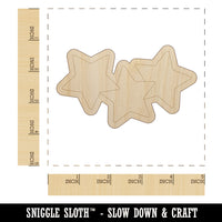 Star Scatter Unfinished Wood Shape Piece Cutout for DIY Craft Projects