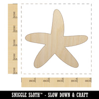 Starfish Solid Tropical Beach Unfinished Wood Shape Piece Cutout for DIY Craft Projects