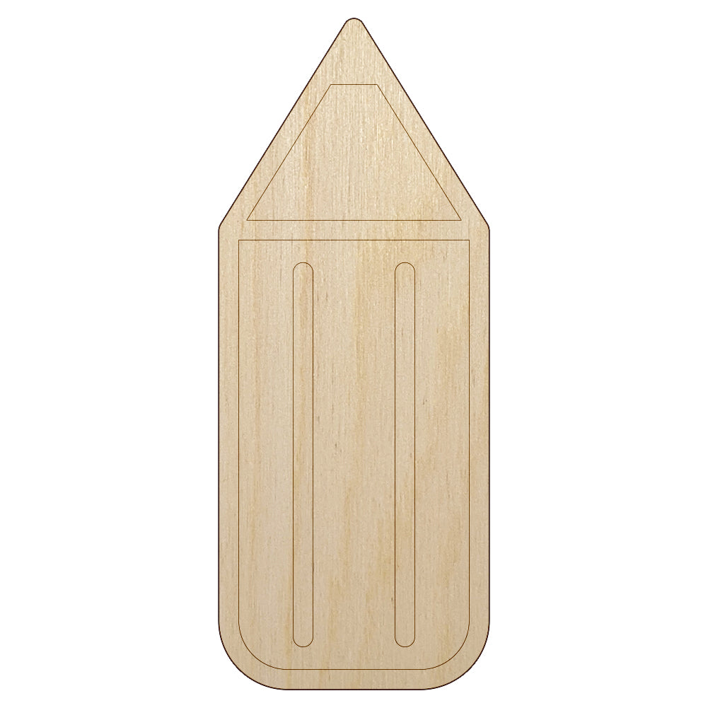 Stubby Pencil Unfinished Wood Shape Piece Cutout for DIY Craft Projects