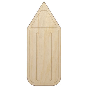 Stubby Pencil Unfinished Wood Shape Piece Cutout for DIY Craft Projects