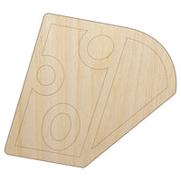 Wedge of Cheese Unfinished Wood Shape Piece Cutout for DIY Craft Projects