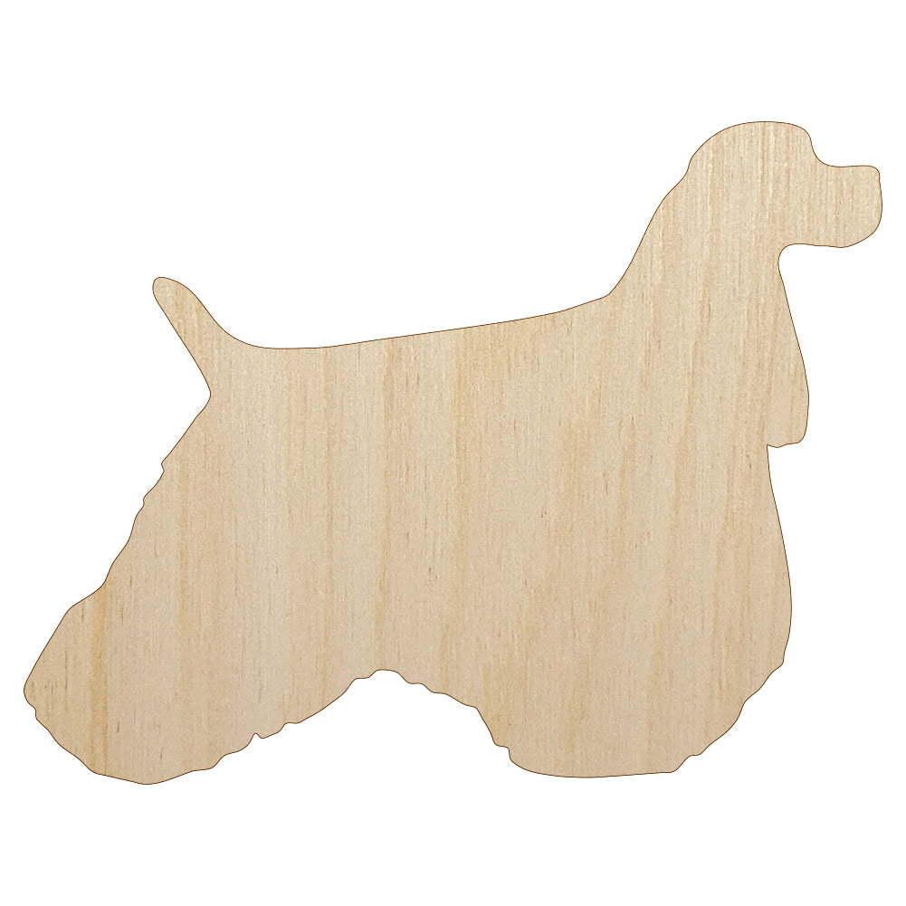 American Cocker Spaniel Dog Solid Unfinished Wood Shape Piece Cutout for DIY Craft Projects