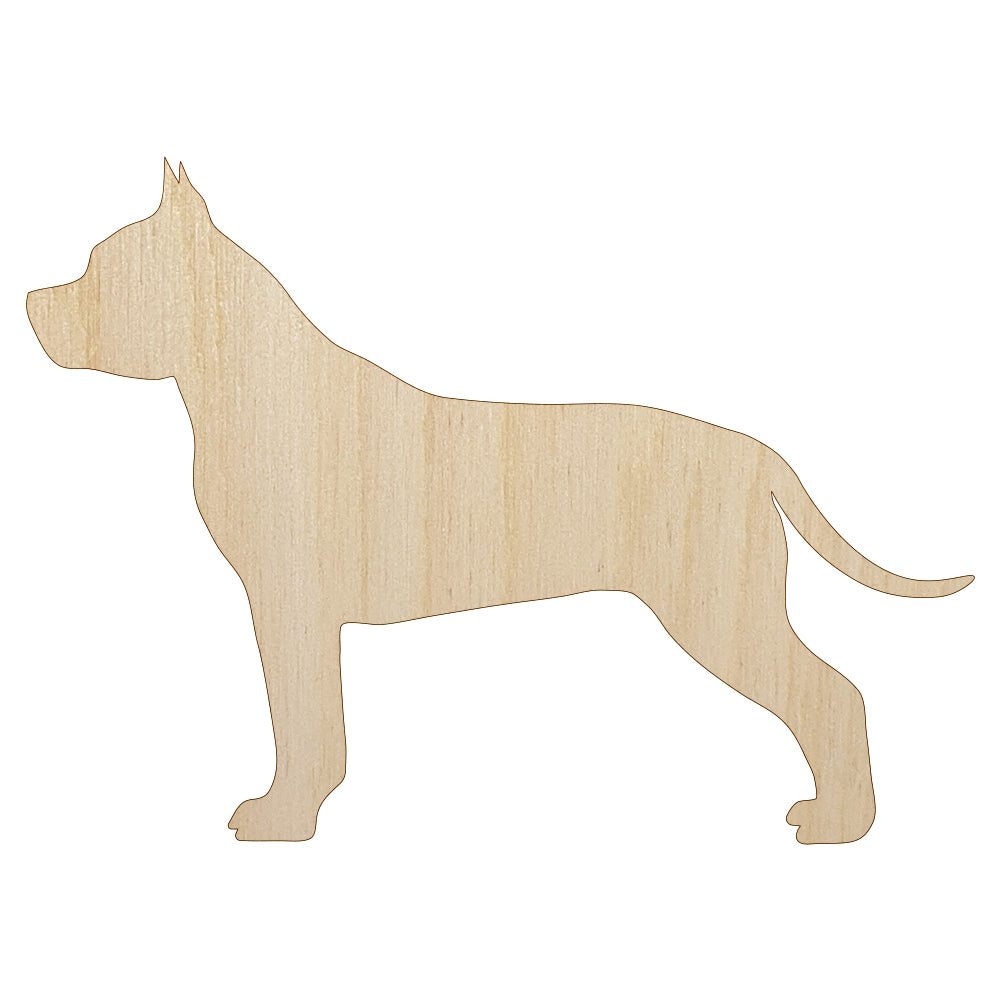 American Staffordshire Terrier Amstaff Dog Solid Unfinished Wood Shape Piece Cutout for DIY Craft Projects