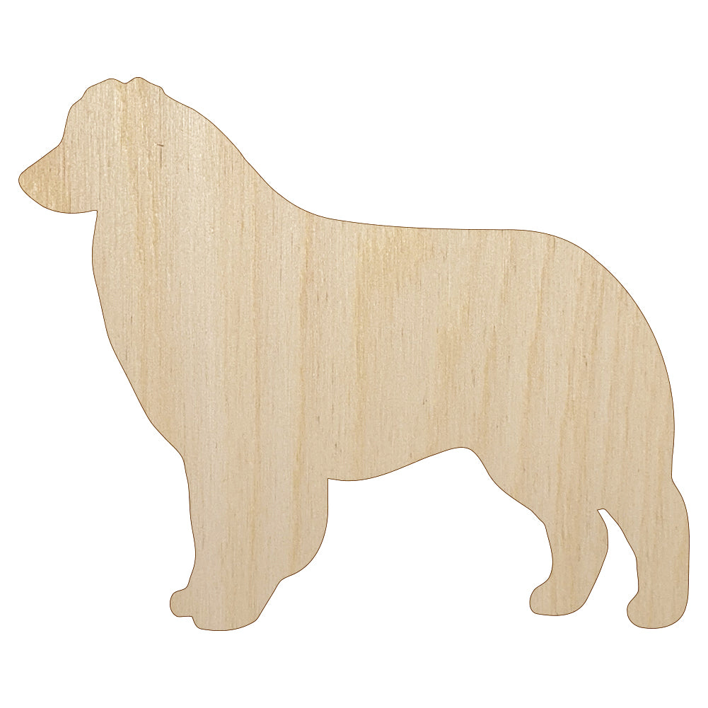 Australian Shepherd Dog Aussie Solid Unfinished Wood Shape Piece Cutout for DIY Craft Projects