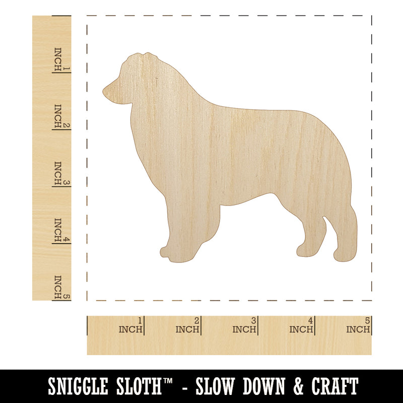 Australian Shepherd Dog Aussie Solid Unfinished Wood Shape Piece Cutout for DIY Craft Projects