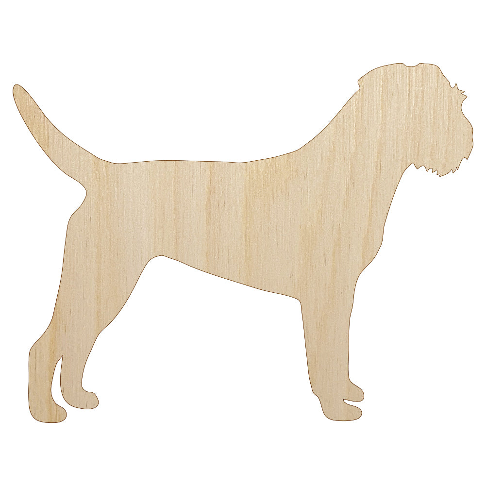 Border Terrier Dog Solid Unfinished Wood Shape Piece Cutout for DIY Craft Projects
