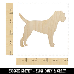 Border Terrier Dog Solid Unfinished Wood Shape Piece Cutout for DIY Craft Projects